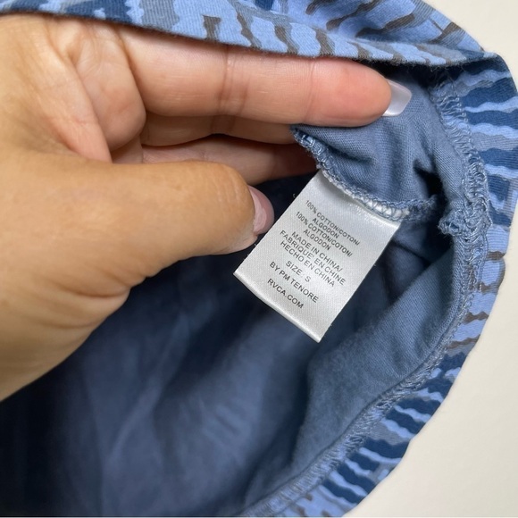 RVCA Blue Logo Graphic Print Sleeveless Cotton Tank Shirt Size Small - Picture 6 of 7